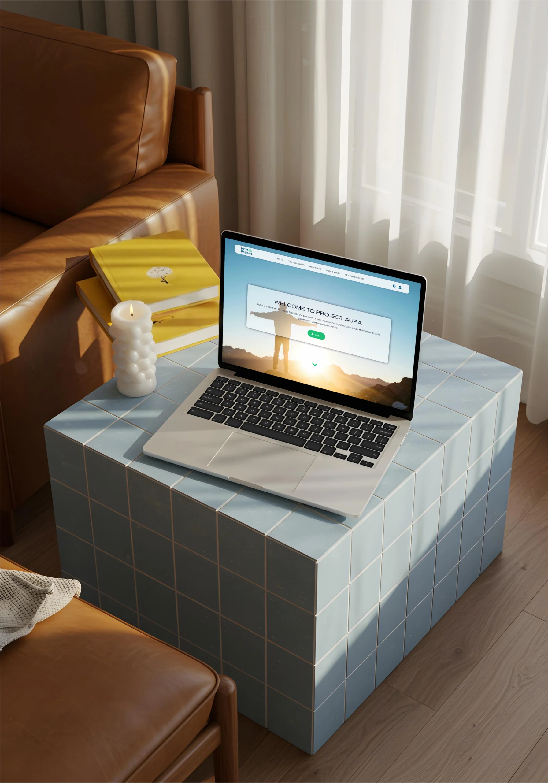 Project Aura, created by Smartprint Bulgaria displayed on a laptop