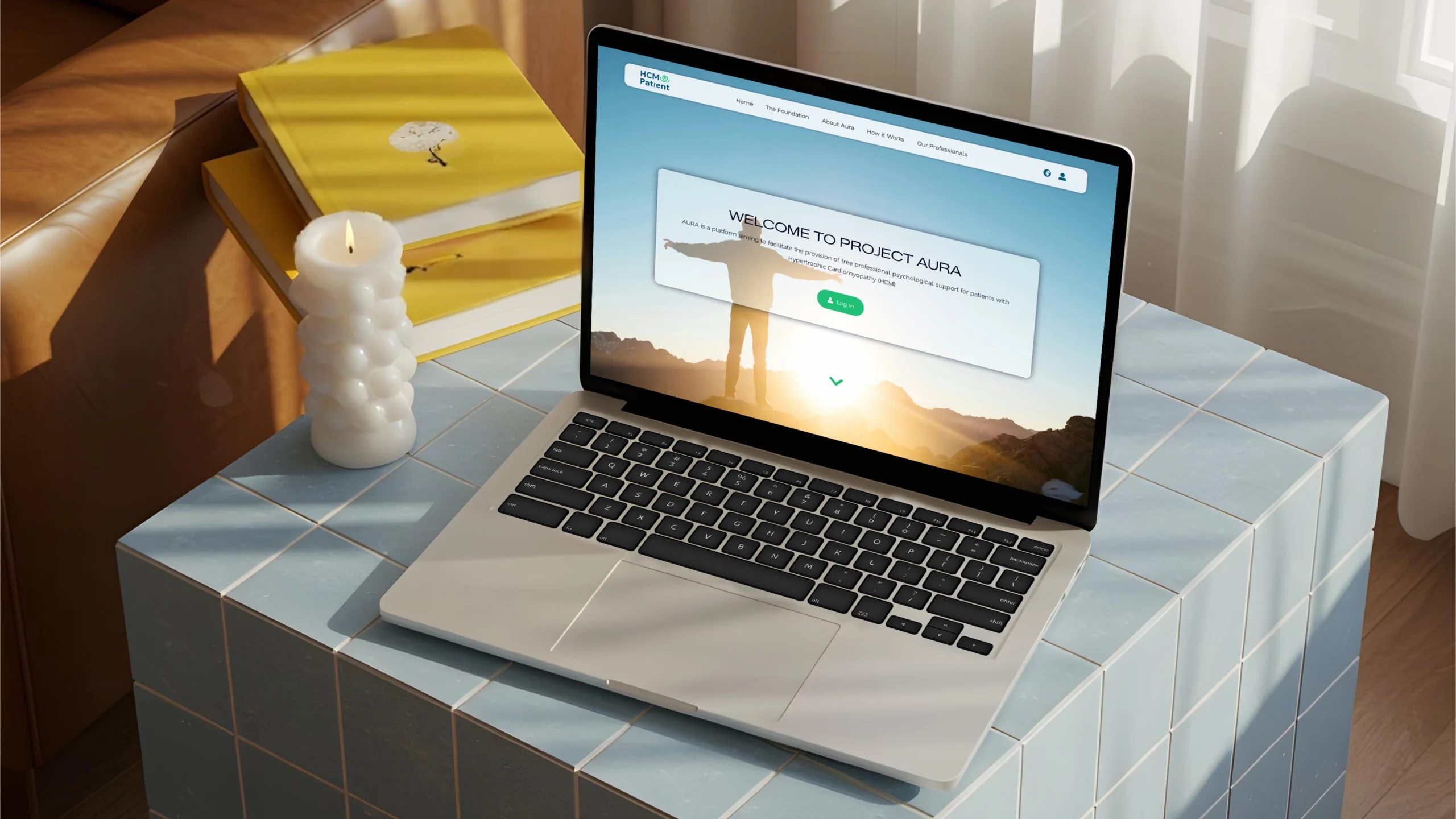 Project Aura, created by Smartprint Bulgaria displayed on a laptop